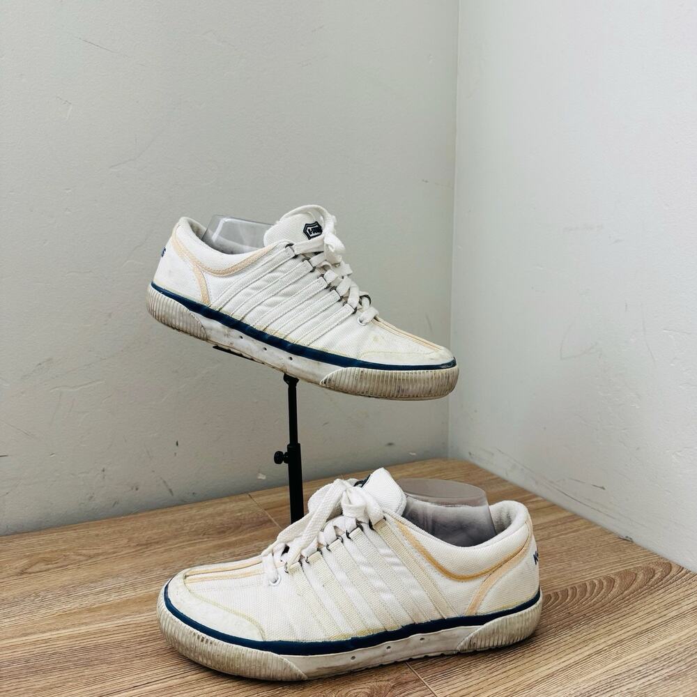 K-Swiss Vintage Trainer Low Top White Sneaker Men's Size 9.5